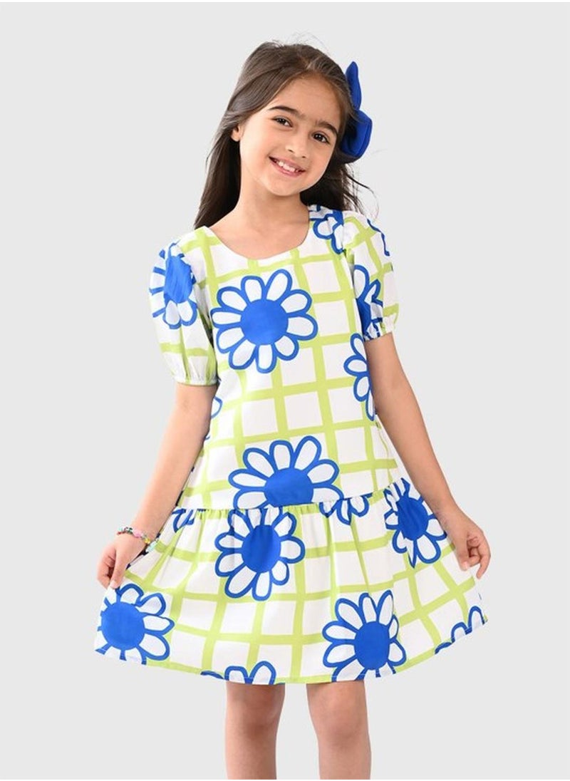 Regular Fit Printed White And And And Multicolour Cotton Dresses For Girls Round Neck Flat Collar Pull On 100 % Cotton - pzsku/ZF1997FB42DAE60659D36Z/45/_/1740301346/538e104e-c879-478e-8e62-eabb3dc2083a