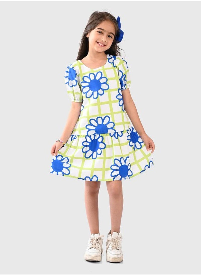 Regular Fit Printed White And And And Multicolour Cotton Dresses For Girls Round Neck Flat Collar Pull On 100 % Cotton - pzsku/ZF1997FB42DAE60659D36Z/45/_/1740301348/e340949d-7bd1-4dcd-81d5-0cf377bf0b4c