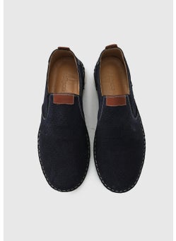 eclipse Navy Blue Leather Men's Shoes  - Image 5