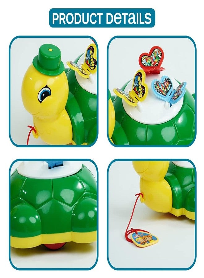 TOYIQ Turtle Butterfly Pull Along Toy for Ages 1 Year and Above Infants, Toddlers, and Preschool Babies| Multicolor - Image 5