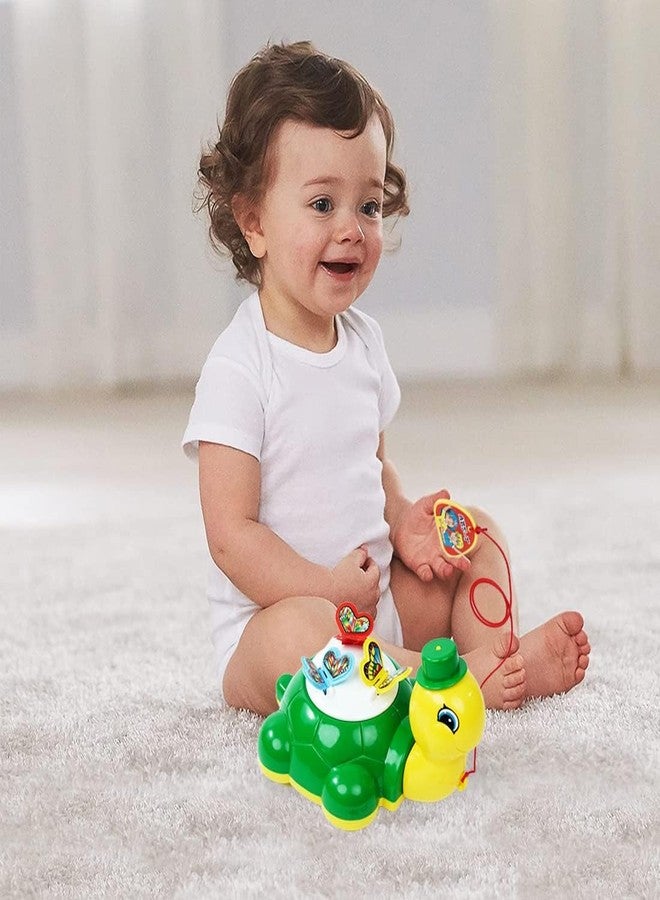 TOYIQ Turtle Butterfly Pull Along Toy for Ages 1 Year and Above Infants, Toddlers, and Preschool Babies| Multicolor - Image 2