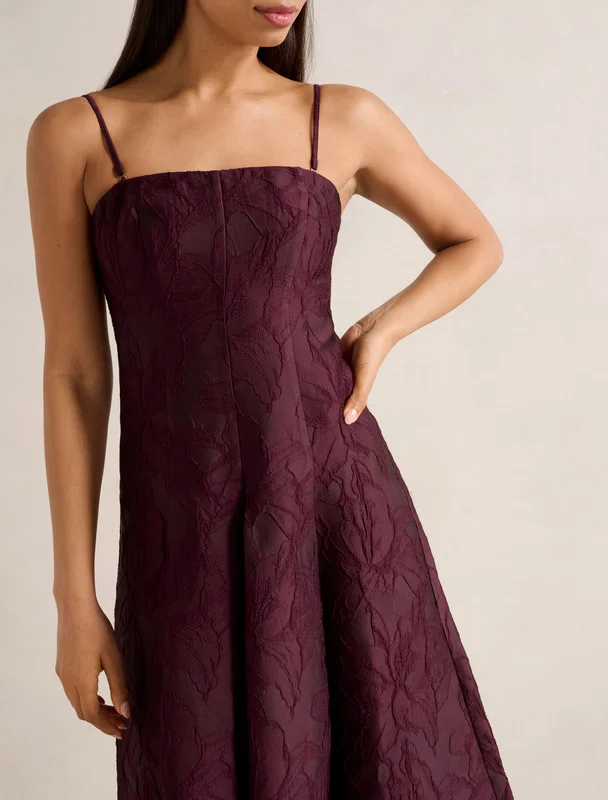 forever new  Charlotte Strapless Jacquard Midi for Women | Best Price UAE