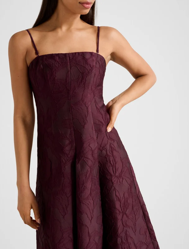 forever new  Charlotte Strapless Jacquard Midi for Women | Best Price UAE