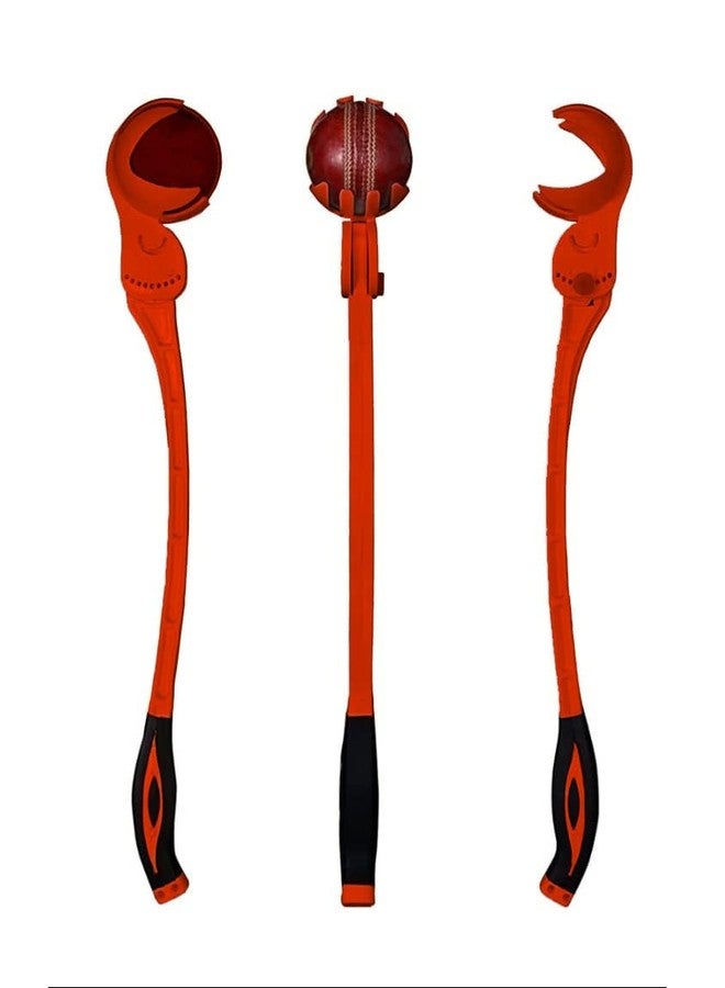 Wirmon Cricket Side Arm Ball Thrower, Professional Training Aid for Batting and Bowling Practice, Orange and Black - Image 2