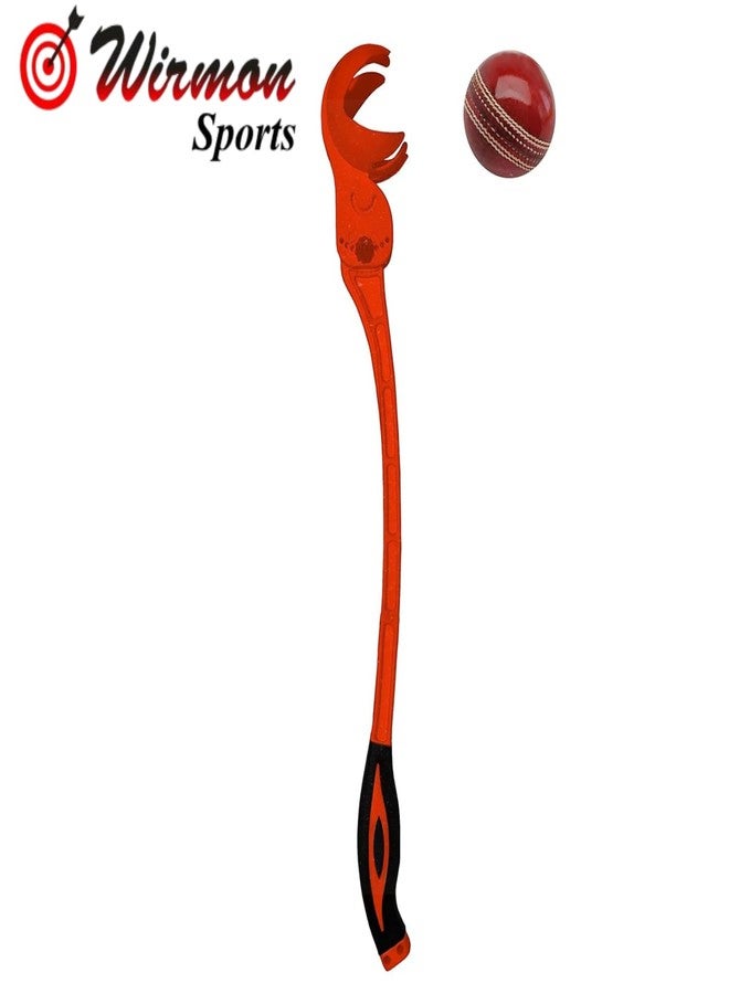 Wirmon Cricket Side Arm Ball Thrower, Professional Training Aid for Batting and Bowling Practice, Orange and Black - Image 4