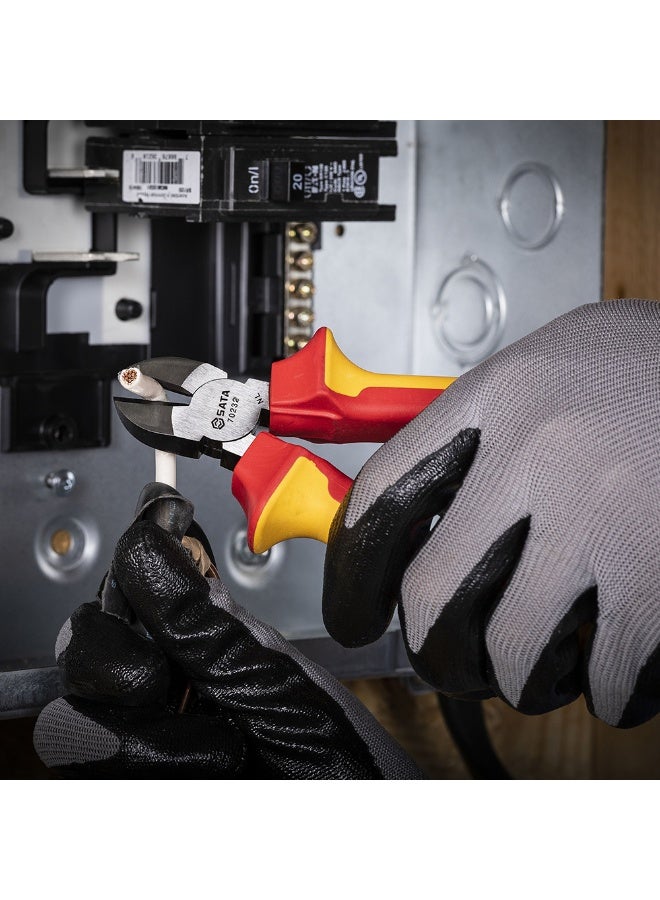 Sata 7 Inch Diagonal Cutting Pliers VDE Insulated-ST70233ST - Image 3