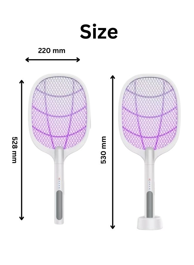 Rechargeable Mosquito Bat Zapper with USB Cable and Stand - Image 2
