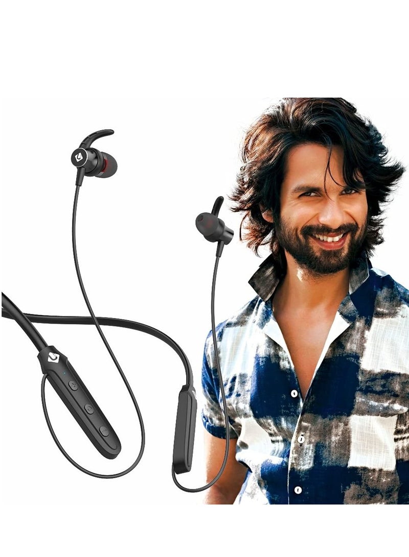 U & I ENTERTAINMENT U & I Prime Shuffle 2 Wireless Bluetooth In Ear Neckband Headset with Mic (Black) - Image 3
