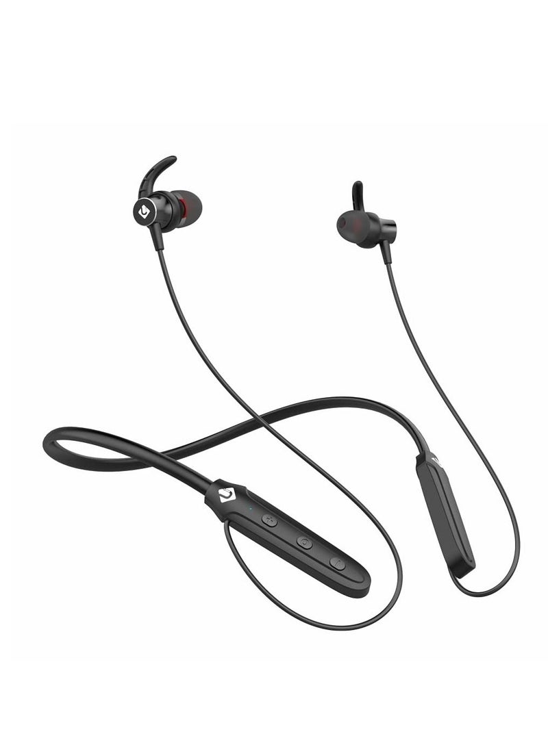 U & I ENTERTAINMENT U & I Prime Shuffle 2 Wireless Bluetooth In Ear Neckband Headset with Mic (Black) - Image 1