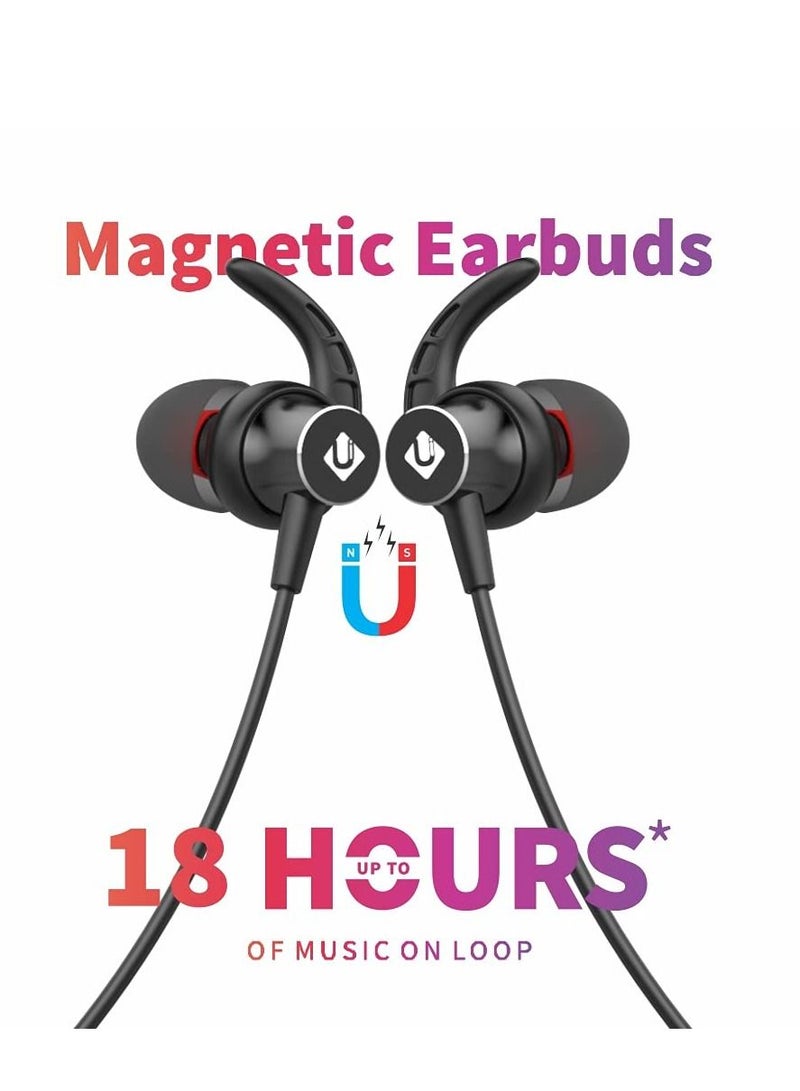 U & I ENTERTAINMENT U & I Prime Shuffle 2 Wireless Bluetooth In Ear Neckband Headset with Mic (Black) - Image 2