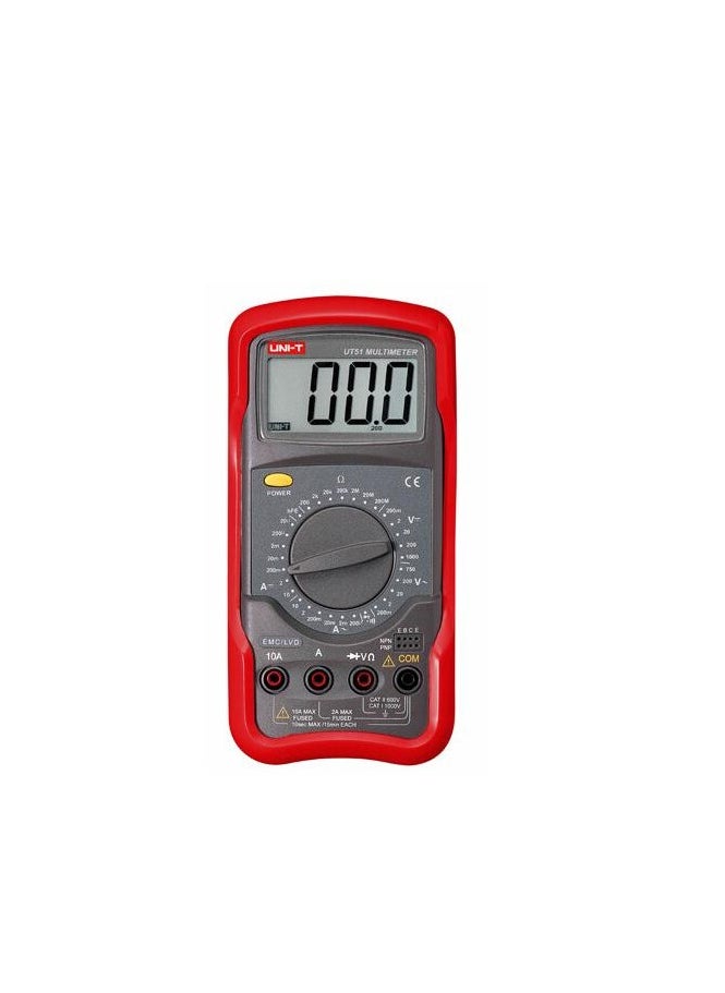UNI-T UT-51 Standard Digital Multimeters AC/DC Resistance Meter Volt Ohm 