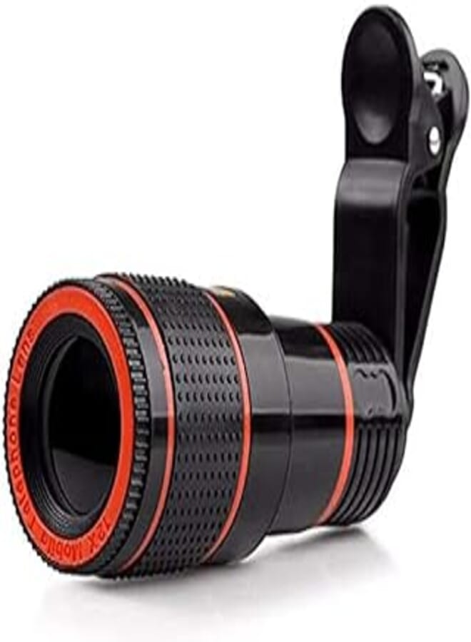 APEXEL Universal Mobile Phone Telephoto Lens HD 12X Zoom Optical Telescope Camera Lens with Clips For All Phone No Dark Corner
