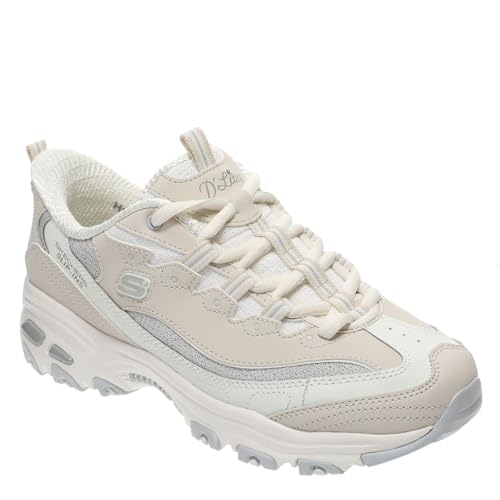 SKECHERS D'Lites-Smooth Nostalgia, Hands Free Slip-INS, NTGY, 8 Natural/Grey - Image 1
