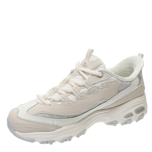 SKECHERS D'Lites-Smooth Nostalgia, Hands Free Slip-INS, NTGY, 8 Natural/Grey - Image 4
