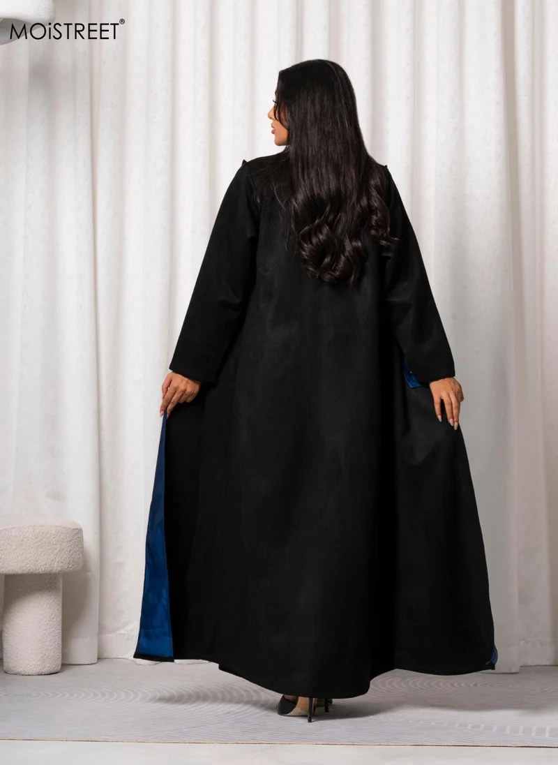 Moistreet  MOiSTREET Handmade Suede Chamois Abaya for Women | Best Price UAE