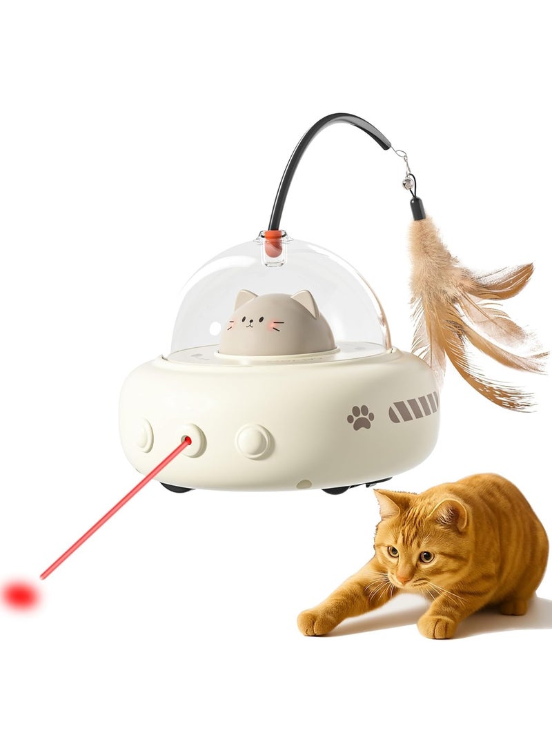 M.A&F's Interactive Cat Toys for Indoor Pet, Automatic Cat Toys with Feather, USB Rechargeable, Fun Exercise & Play, Perfect Pet Gift - Image 1