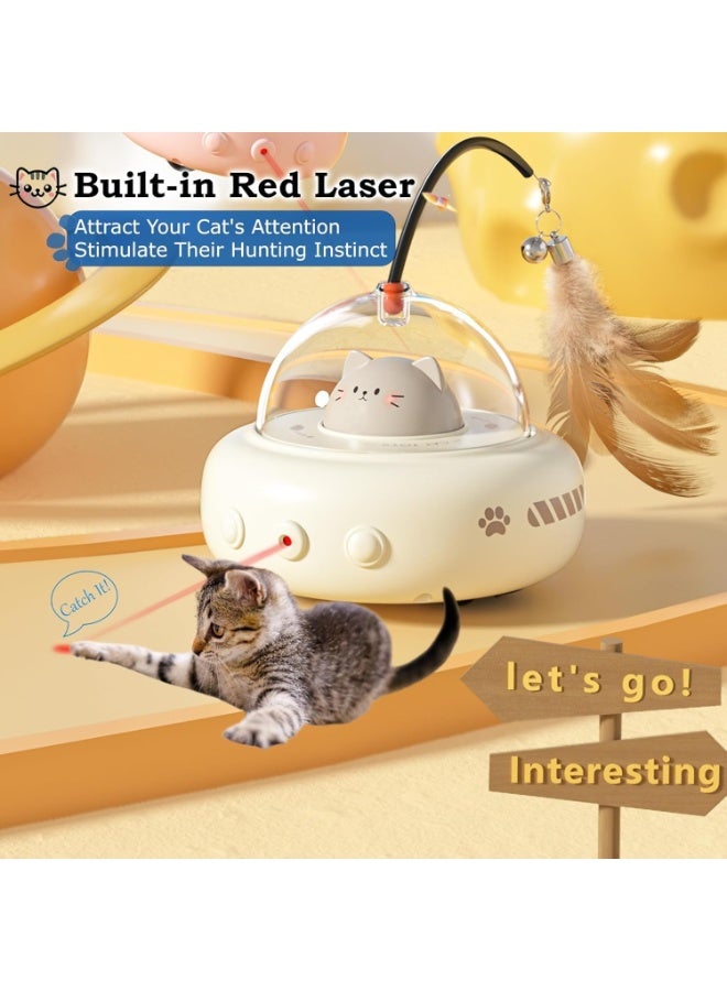 M.A&F's Interactive Cat Toys for Indoor Pet, Automatic Cat Toys with Feather, USB Rechargeable, Fun Exercise & Play, Perfect Pet Gift - Image 5