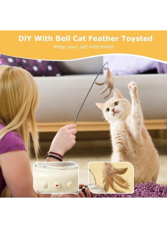 M.A&F's Interactive Cat Toys for Indoor Pet, Automatic Cat Toys with Feather, USB Rechargeable, Fun Exercise & Play, Perfect Pet Gift - Image 3