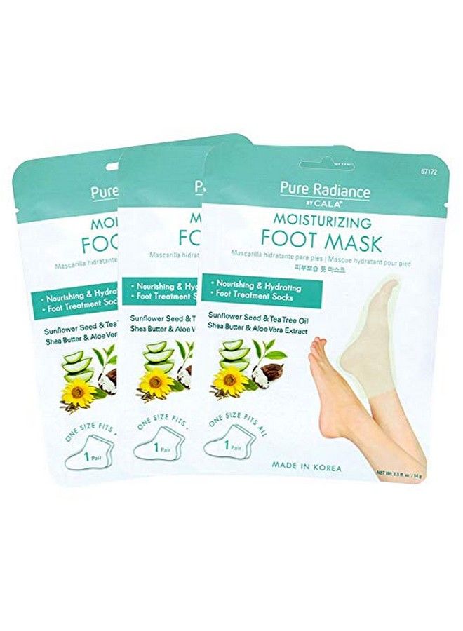 CALA Pure Radiance By Cala Moisturizing Foot Masks 3 Pairs. - Image 1