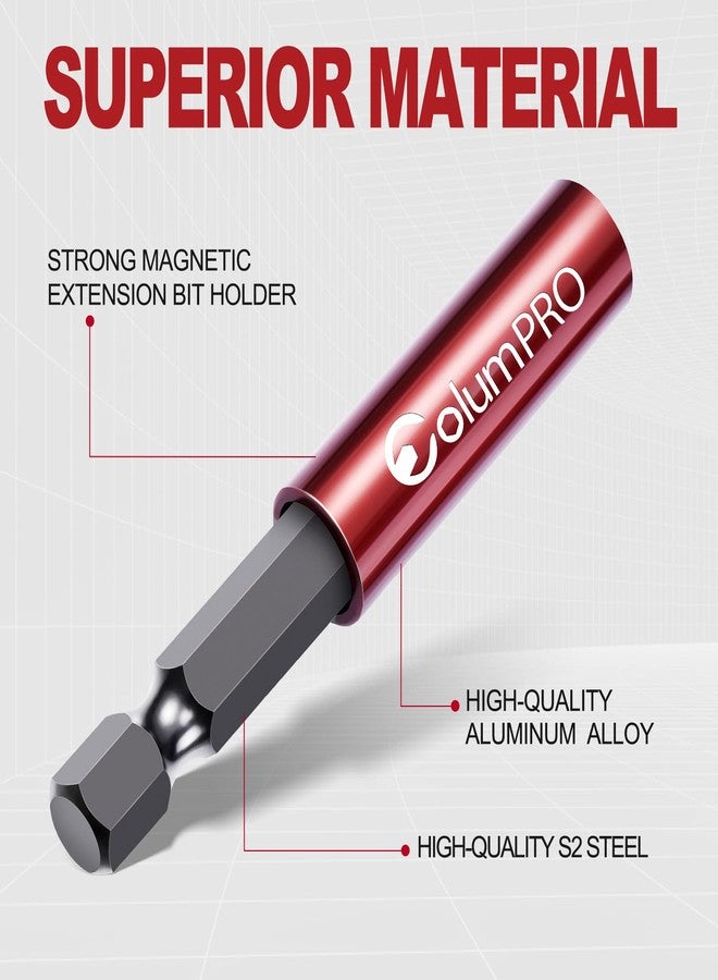 ColumPRO 6PCS Strong Magnetic Drill Bit Extension Holder for Impact Driver,1/4" Hex Shank S2 Steel Magnetic Screwdriver Extension,Straight Without Bending Drill Bit Extender,2, 4, 6-inch Extensions - Image 3