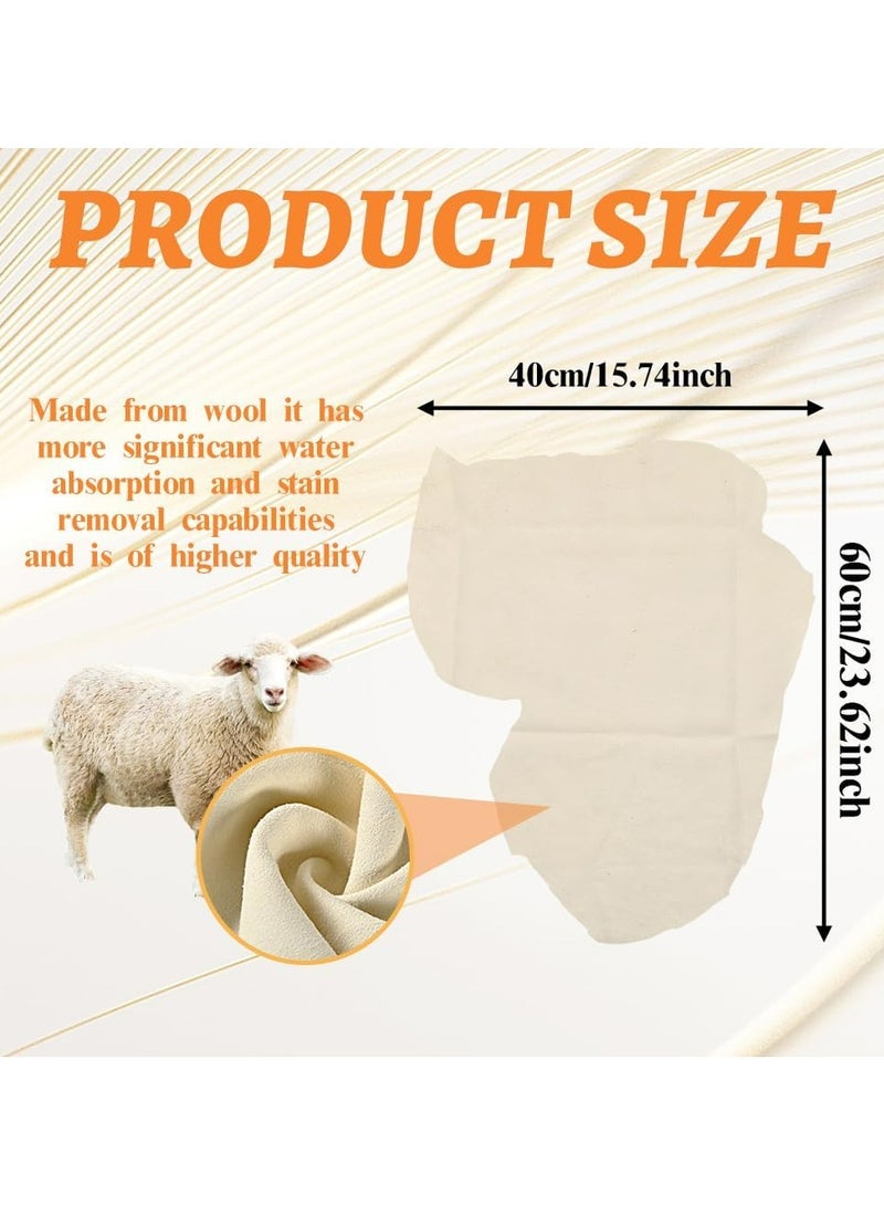 2-Pack 60x40cm Super Absorbent Chamois Car Towels - Image 2