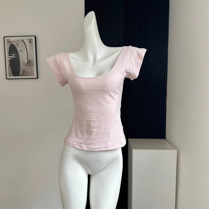 Women's Petite Slim Fit Short Sleeve Scoop Neck T-Shirt - Image 4