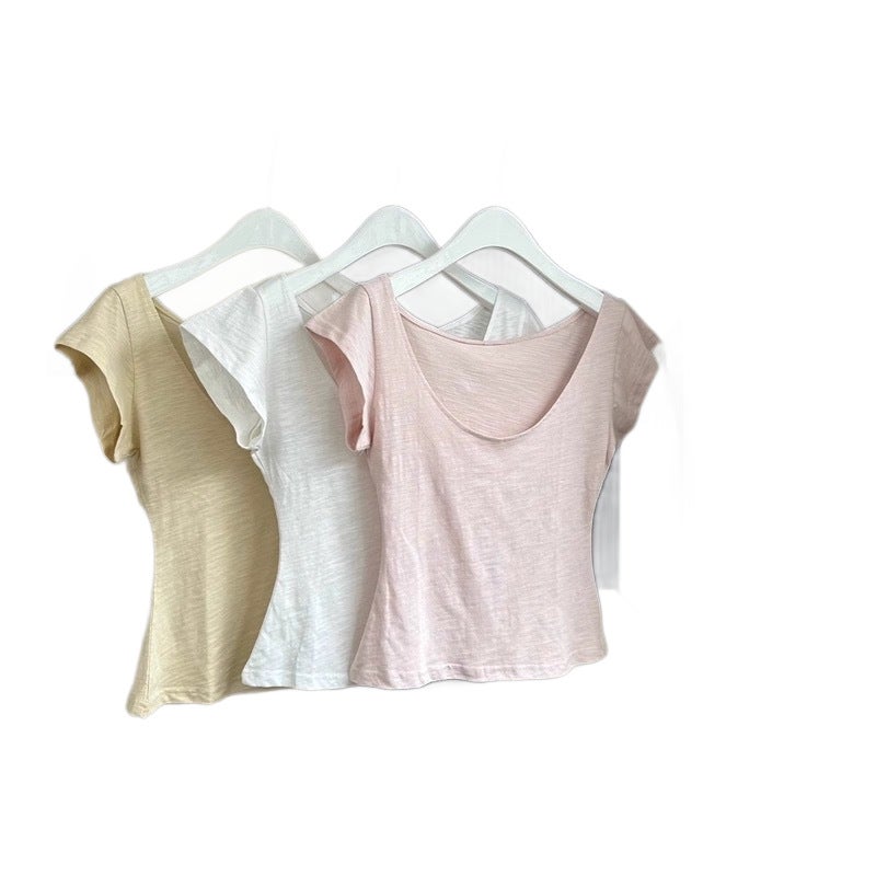 Women's Petite Slim Fit Short Sleeve Scoop Neck T-Shirt - Image 5