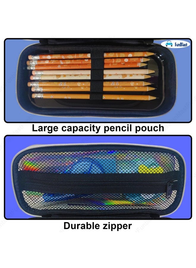 FunBlast Pencil Pouch for Kids - Pencil Box for Boys, Pen & Pencil Pouch Bag, Multi-Purpose Zipper Pencil Case with Glitter Flow, Stationary Organizer for Kids, Stylish Pencil Pouch (Space) - Image 5