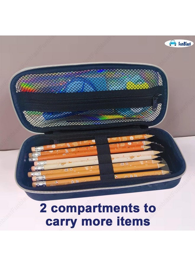 FunBlast Pencil Pouch for Kids - Pencil Box for Boys, Pen & Pencil Pouch Bag, Multi-Purpose Zipper Pencil Case with Glitter Flow, Stationary Organizer for Kids, Stylish Pencil Pouch (Space) - Image 4