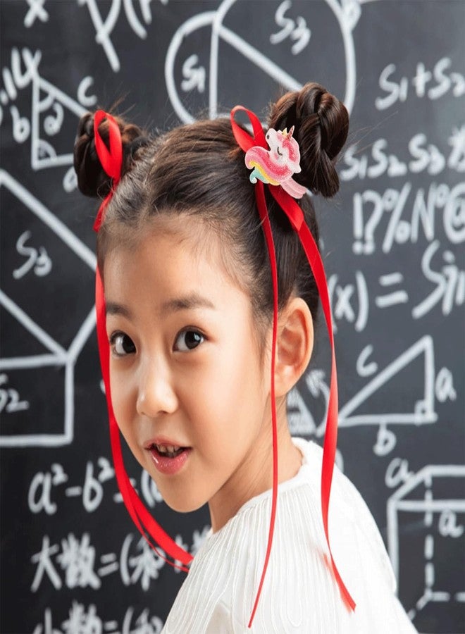 squishy 5Pcs Hair Accessories for Kids Girls, Unicorn Hair Ties, Cute Hairbands for Girls, Unicorn Gifts for Girls, Birthday Party, Daily, School Activities - Image 2