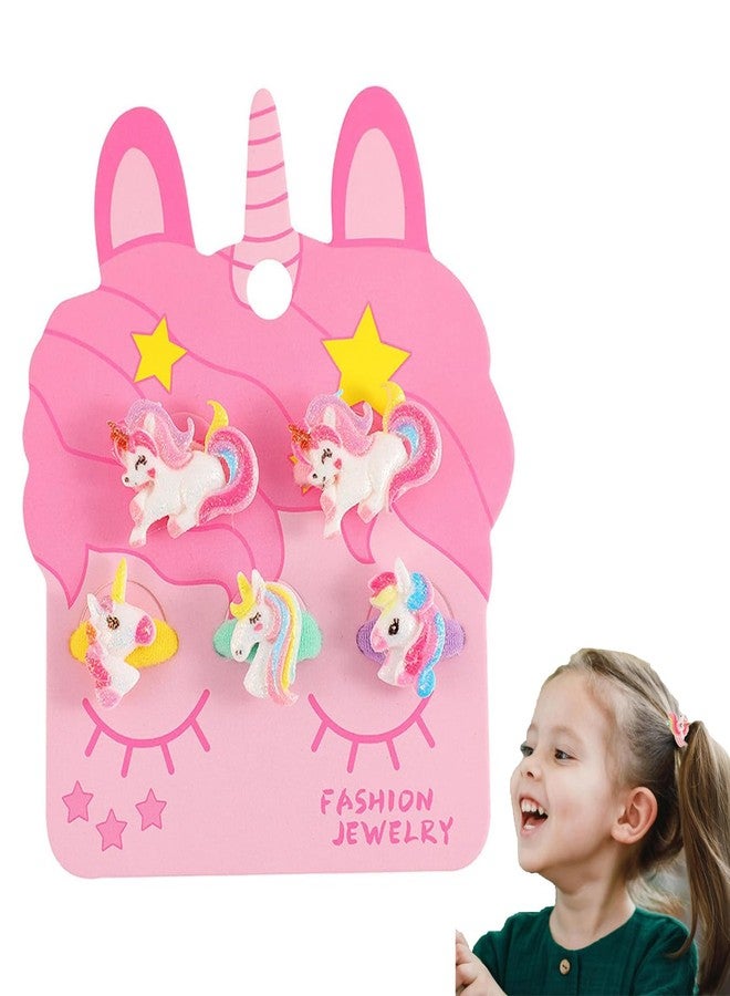 squishy 5Pcs Hair Accessories for Kids Girls, Unicorn Hair Ties, Cute Hairbands for Girls, Unicorn Gifts for Girls, Birthday Party, Daily, School Activities - Image 1