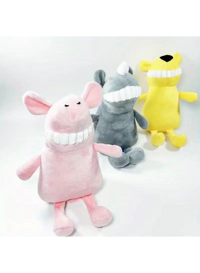 إيميلي بيتس ألعاب كلاب محشوة مع ألعاب صرير للكلاب وألعاب مضغ متينة لتنظيف الأسنان وحيوانات محشوة طويلة وألعاب تدريب الكلاب لعبة ناعمة للكلاب الصغيرة (أصفر) - Image 4