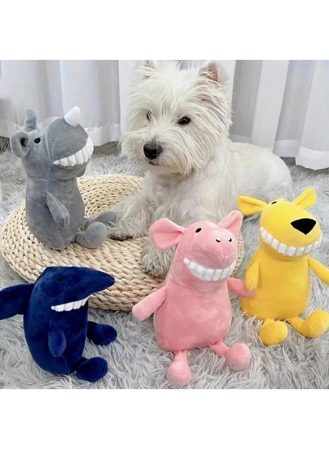 إيميلي بيتس ألعاب كلاب محشوة مع ألعاب صرير للكلاب وألعاب مضغ متينة لتنظيف الأسنان وحيوانات محشوة طويلة وألعاب تدريب الكلاب لعبة ناعمة للكلاب الصغيرة (أصفر) - Image 5