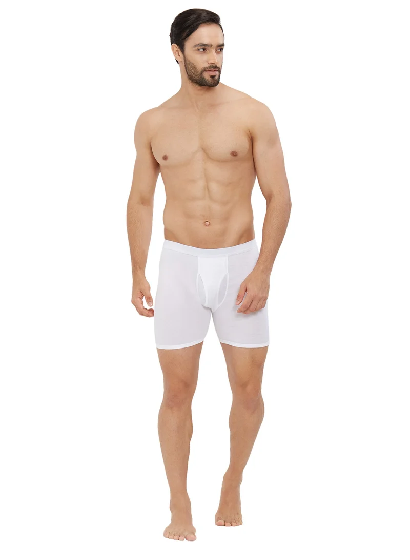 BYC MEN'S AEROCOOL BOXER BRIEF SHORTS (PACK OF 3) - WHITE
