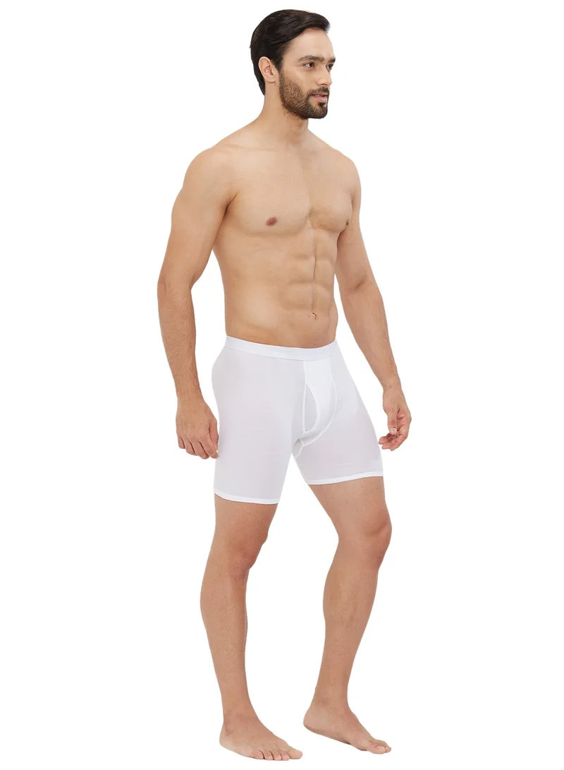 BYC MEN'S AEROCOOL BOXER BRIEF SHORTS (PACK OF 3) - WHITE