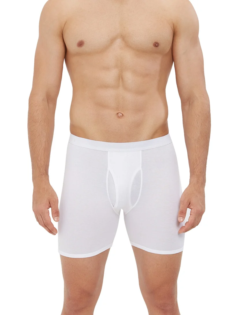 BYC MEN'S AEROCOOL BOXER BRIEF SHORTS (PACK OF 3) - WHITE