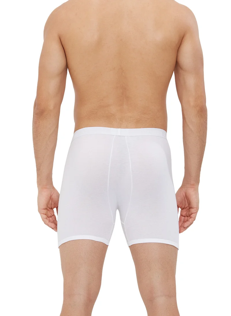 BYC MEN'S AEROCOOL BOXER BRIEF SHORTS (PACK OF 3) - WHITE