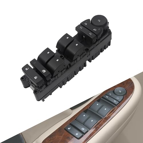 Dasbecan 20835553 Power Window Door Lock Switch Driver Side Compatible with 2011-2013 Chevy Silverado| 2007-2014 Cadillac Escalade| 2010-2016 Buick Encore Replaces# 15093440 15906881 - Image 1