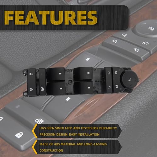 Dasbecan 20835553 Power Window Door Lock Switch Driver Side Compatible with 2011-2013 Chevy Silverado| 2007-2014 Cadillac Escalade| 2010-2016 Buick Encore Replaces# 15093440 15906881 - Image 3