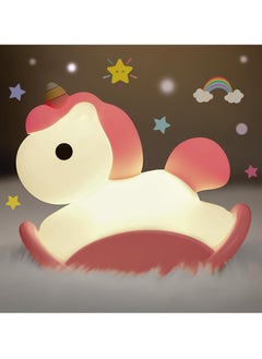 Generic Unicorn Night Light for Kids, USB Charging, Touch Control, Dimmable Baby Light, Cute Silicone Nursery Night Lamp, Ideal Gift for Girls and Boys  - Image 1