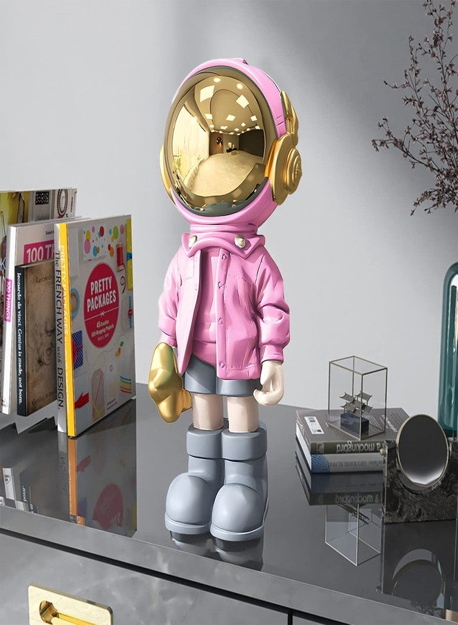EZ4ENCE Astronaut Statues Spaceman Sculpture Modern Arts Gifts Pink Figurine Ornament Room Decor for Men,Home and Crafts Desktop Accessories Tabletop Decoration, Living Room, Office, Bookshelf… - Image 4