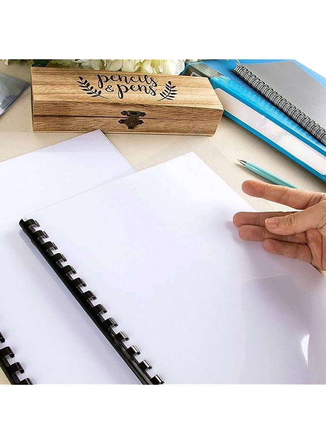 إيروريكس 100 عبوة من أغلفة العروض التقديمية الشفافة لتجليد الخطابات بحجم 10 مل من أوراق البلاستيك للتقارير والعروض التقديمية والجوائز والكتب مقاس 8.5 × 11 بوصة - Image 3