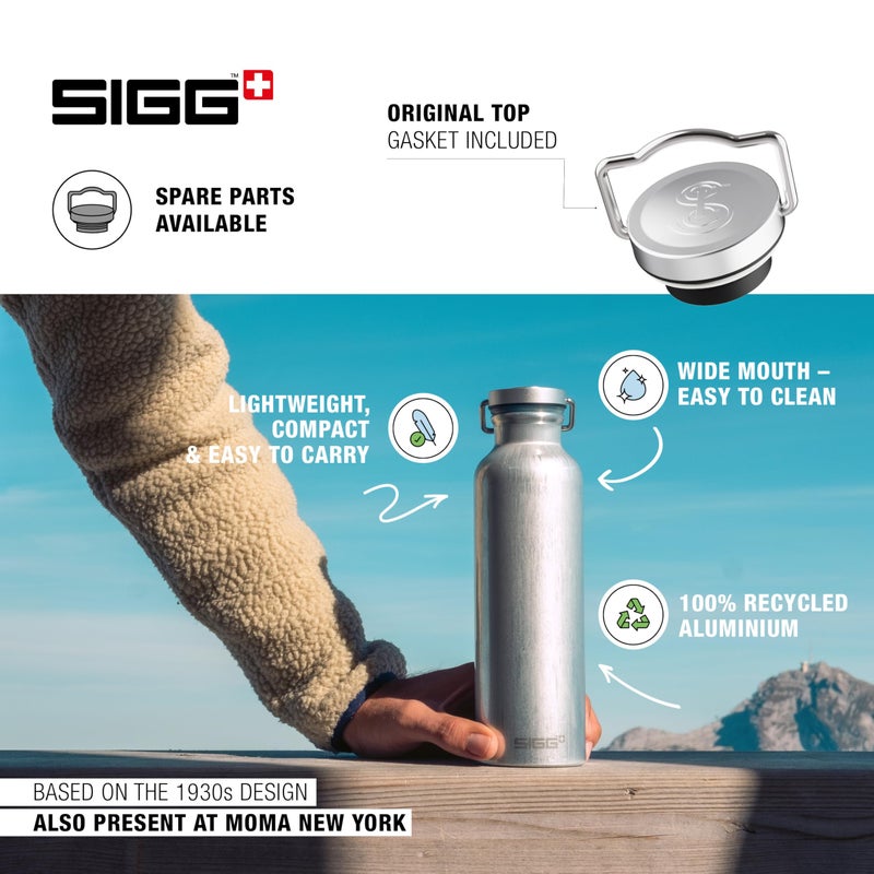 Sigg - Cooper Aluminum Water Bottle - Original Silver - With Screw Cap - Leakproof - Lightweight - BPA Free - 17 Oz - Image 4