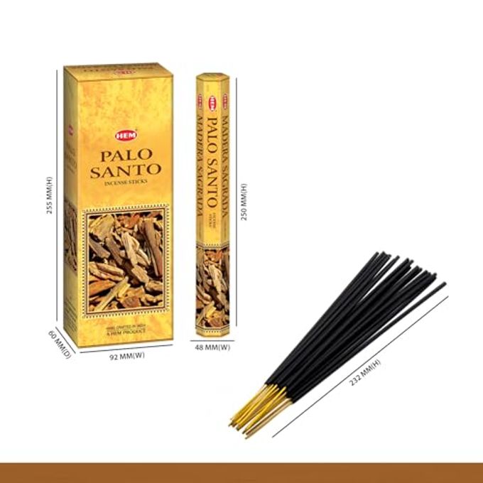 HEM Palo Santo Incense Sticks  (120 Sticks, 6 Boxes Inside) 9 Inches Long,| Aromatherapy | Long-Lasting Relaxation & Meditation | Calming & Cleansing Incense for Home, Yoga & Spiritual Use. - Image 2