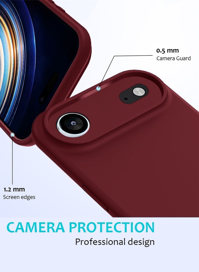 JAJEEK Apple iPhone 17 Air 5G 2025 Soft Liquid Silicone Case Cover (MCRPSN) - Maroon - Image 4