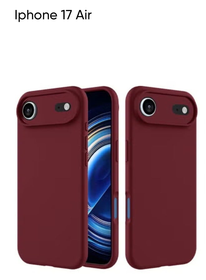 JAJEEK Apple iPhone 17 Air 5G 2025 Soft Liquid Silicone Case Cover (MCRPSN) - Maroon - Image 1