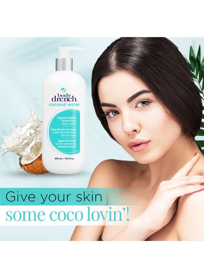 Body Drench Coconut Water Replenishing Body Lotion for All Skin Types, 16.9 Fl Oz - Image 3