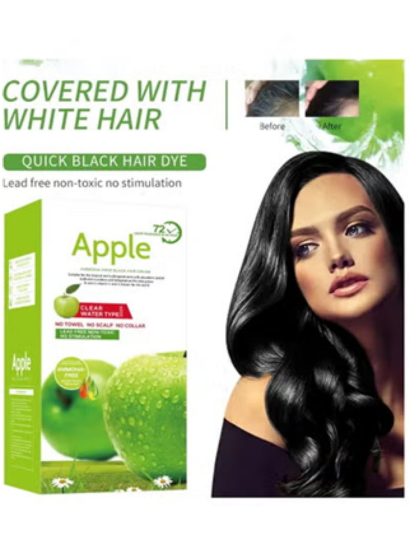 ابل  صبغة فاكهة التفاح خالية من الأمونيا 72 مستخلص كريم أسود 500+500مل - Image 5