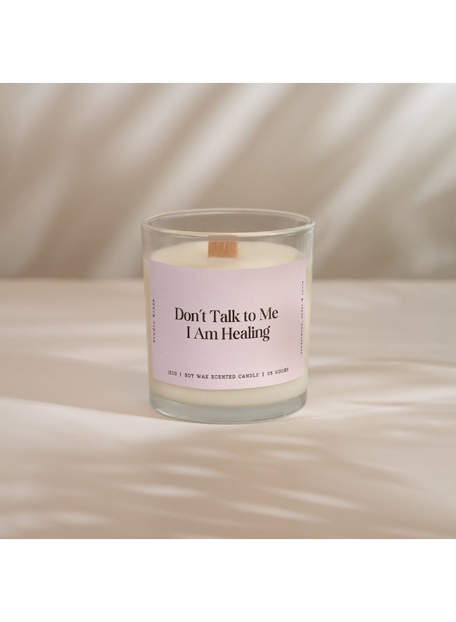 Studio Kinza Dont Talk to Me Im Healing Sandalwood Cedar & Orris Soy Candle 150g