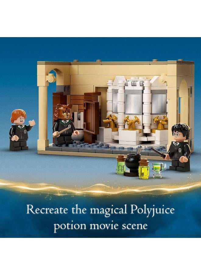 LEGO - LEGO Harry Potter Hogwarts: Polyjuice Potion Mistake 76386 Bathroom Building Kit with Minifigure Transformations; New 2021 (217 Pieces) - Image 1